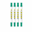 KIAN-DA ปากกา 2 หัว Fine Color Double Marker Smiley - Aqua Green (แพ็ก 4 ด้าม)