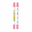 KIAN-DA ปากกา 2 หัว Fine Color Double Marker Smiley - Pink (แพ็ก 4 ด้าม)