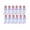 Superbig ถุงเท้านักเรียนไนลอนข้อยาวสีขาว Crew socks White nylon แพ็ก 12 คู่