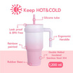 RRS แก้วเก็บอุณหภูมิ มีหูจับ 1200 ml. สีชมพู