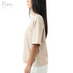 Pena house เสื้อยืดคอกลม สีพื้น ทรงครอป มีกระเป๋าหน้า รุ่น PSTS032401