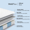 Wellplus ( อัด สุญญากาศ) ที่นอนพ็อกเก็ตสปริง รุ่น Lander ความหนา 9 นิ้ว