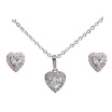 ValueJewelry เซ็ตเครื่องประดับคริสตัล ชุบทองคำขาว ลาย หัวใจ Heart