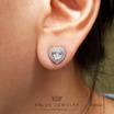 ValueJewelry เซ็ตเครื่องประดับคริสตัล ชุบทองคำขาว ลาย หัวใจ Heart