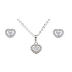 ValueJewelry เซ็ตเครื่องประดับคริสตัล ชุบทองคำขาว Crystal Heart