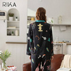 RIKA ชุดนอนเสื้อพร้อมกางเกงขายาว ผ้า Satin รุ่น AA3038