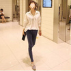 Forever25 เสื้อเชิ้ตผ้าชีฟองลูกไม้ซีทรู
