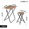 U-RO DECOR ชุดโต๊ะอาหารแบบพับได้ (โต๊ะ1+สตูล1) รุ่น HAWAII (ฮาวาย )