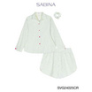 Sabina Sleepwear เซ็ตชุดนอน เสื้อแขนยาวพร้อมกางเกงขาสั้น แถมฟรี ยางมัดผม