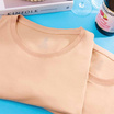 M2S Lifestyle เสื้อยืดคอกลมหญิง น้ำตาลลาเต้