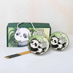 Tintin shop ชุดถ้วยเซรามิค 2 ใบพร้อมตะเกียบ สีเขียว Panda