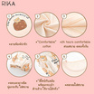 RIKA เซ็ตชุดนอน เสื้อลำลองพร้อมกางเกงขาสั้น รุ่น AA3061 สีครีม