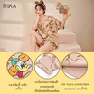 RIKA เซ็ตชุดนอน เสื้อลำลองพร้อมกางเกงขาสั้น รุ่น AA3061 สีน้ำตาล
