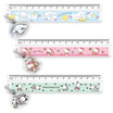 KIAN-DA ไม้บรรทัดสั้น Die-Cut 15cm. Sanrio คละลาย (แพ็ก 3 ชิ้น)