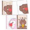 CODE:D สมุดปกปีกสันกาว B5 LINE FRIENDS คละลาย (แพ็ก 3 เล่ม)