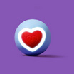 zeze Heart Ball Toy ลูกบอลอัจฉริยะ บอลหัวใจ  กลิ้งเองได้ มีไฟกระพริบ