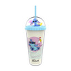 กระบอกน้ำฝาโดมสติทช์ 22oz. สีครีม