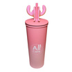 กระบอกน้ำสเตนเลส All Caf&eacute; x Stitch 22oz. สีชมพู