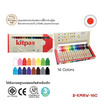 Kitpas สีเทียน 16 สี B-KMRW-16C (ผลิตจากขี้ผึ้งรำข้าวญี่ปุ่น)