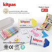 Kitpas สีเทียนแท่งใหญ่ 12 สี KPL-12C (ผลิตจากขี้ผึ้งรำข้าวญี่ปุ่น)