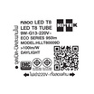HI-TEK หลอด LED อีโค่ T8 แบบเข้าไฟ2ด้าน 9W แสงขาว (แพ็ก 4 ชิ้น)