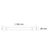 HI-TEK หลอด LED อีโค่ T8 แบบเข้าไฟ2ด้าน 18W แสงขาว (แพ็ก 4 ชิ้น)