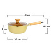 RRS หม้อด้ามพร้อมฝา ขนาด 20 ซม. Japanese-Style Snow Golden pan