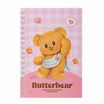 Deli สมุดโน้ตสันห่วง ขนาด A6 Butterbear (สีชมพู)