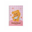 Deli สมุดโน้ตสันห่วง ขนาด A6 Butterbear (สีชมพู)
