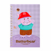Deli สมุดโน้ตสันห่วง ขนาด A6 Butterbear (สีม่วง)