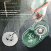 ALLSKING ชุดถังปั่น Spin Mop ทรงกลมพร้อมผ้า 1 ผืน สีเขียว