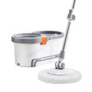 ALLSKING ชุดไม้ถูพื้น Spin Mop หมุนได้ 360 องศาพร้อมผ้า 1 ผืน สีขาว