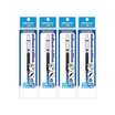 WRITECH ปากกาเจล หมึกน้ำเงิน 0.5 มม. ปุ่มกดไร้เสียง ด้ามใส (แพ็ก 4 ด้าม)