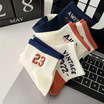 Fashion sock ถุงเท้าแฟชั่น เนื้อผ้านุ่ม ลาย ANG NO.B30 (5ลาย/10คู่)