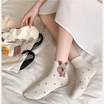 Fashion sock ถุงเท้า ลายหมูโทนน้ำตาล NO.B85 (5ลาย/10คู่)