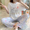 Bra Studio ชุดนอนเสื้อแขนสั้นพร้อมกางเกงขายาว ลายกาตุ่ย