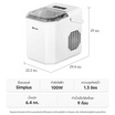 Simplus เครื่องทำน้ำแข็ง 1.2 L รุ่น ZBJH001WH00