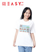 GQ EASY จีคิว อีซี่ เสื้อสนูปปี้ ลาย Charlie brown สีขาว