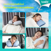 Bewell หมอนรองคอเม็ดบีดส์ 2 In 1 สีน้ำเงิน