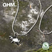 OHM X Moo Deng สร้อยคอพร้อมจี้หมูเด้ง เงินแท้ 925 ยาว 45 cm