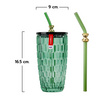 RRS แก้วคริสตัล พร้อมฝา+หลอด 510 ml. Luxury Design