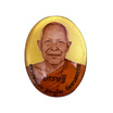 ล็อกเก็ตเศรษฐีหลวงพ่อเถ่ง อุตผงผสมเส้นเกศา ฝังปรกทองแดงและตะกรุดเงิน พลอย เทียนชัย