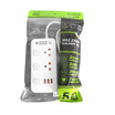 Sheepola ปลั๊กไฟ 2 ช่อง 3 สวิตช์ พร้อมUSB ยาว 3 เมตร รุ่น SP-PS00701