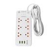 Sheepola ปลั๊กไฟคู่ 6 ช่อง 1 สวิตช์ พร้อมUSB ยาว 3 เมตร รุ่น SP-PS01501