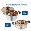 RRS หม้อต้ม-นึ่ง สแตนเลส 26 ซม. ฝาแก้วสีชา luxury design