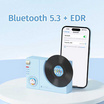 Rock ลำโพงบลูทูธ Doraemon Vintage Record Player Style Speaker