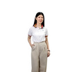 CP ALL เสื้อโปโลหญิง Upcycling สีขาว