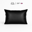 Thames หมอนหนุนใยสังเคราะห์หุ้มหนัง PVC   สีดำ