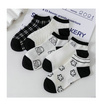 Fashion sock ถุงเท้าโทนขาว ดำ minimal (5ลาย/10คู่)