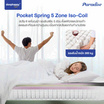 SleepHappy ที่นอนพ็อกเก็ตสปริง เสริมยูโรท็อป รุ่น Paradise หนา 12 นิ้ว